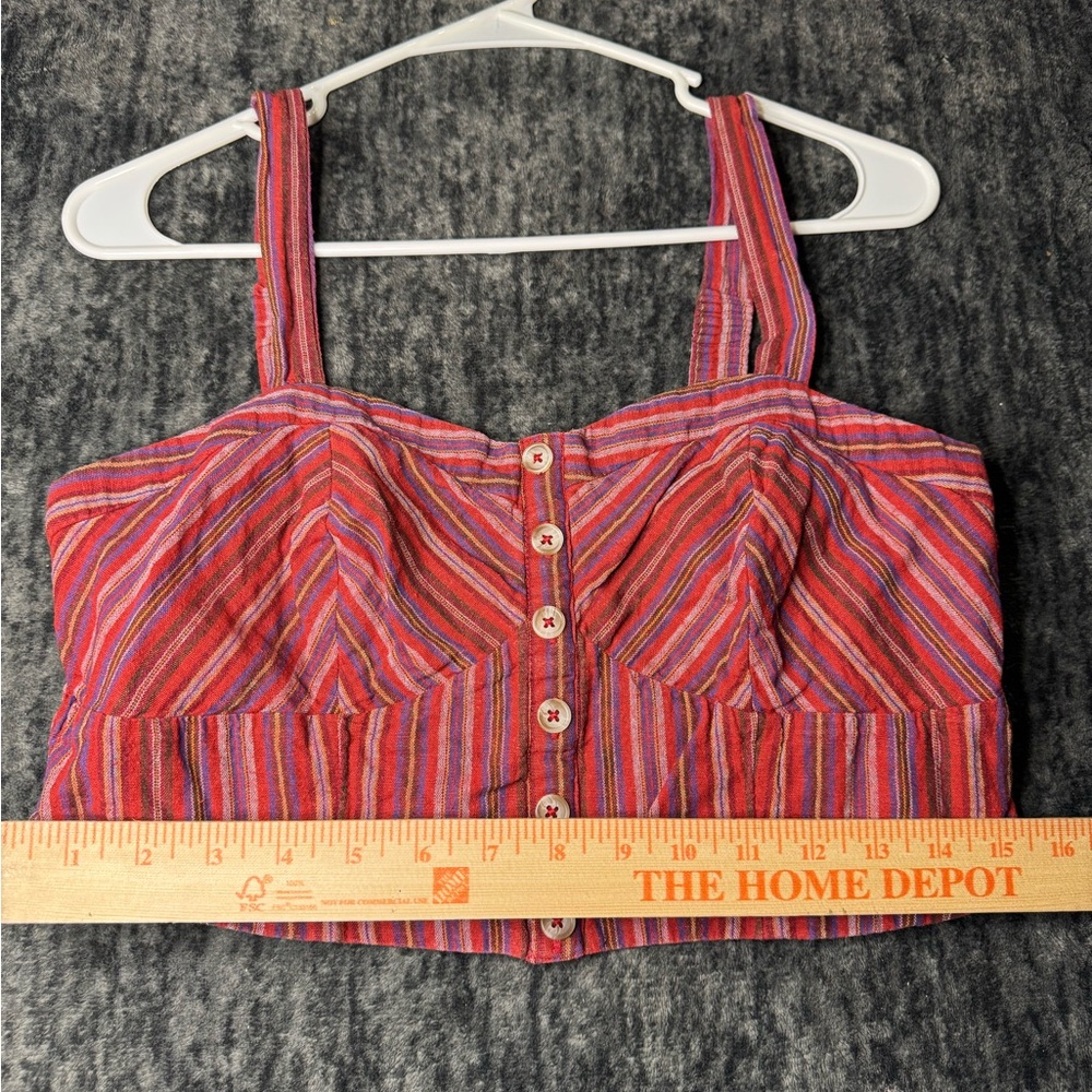 American Eagle Outfitters Multicolor Striped Crop Top - Picture 4 of 5